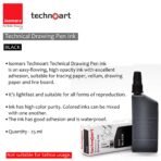 Isomars Technoart Technical Drawing Pen Ink, waterproof (black) - Image 3
