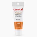 Camel Artist Acrylic Colours Individual tube of Cadmium Orange (039) in 40 ml