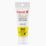 Camel Artist Acrylic Colours Individual tube of Cadmium Yellow Medium (045) in 40 ml