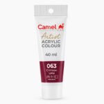 Camel Artist Acrylic Colours Individual tube of Crimson Lake (063) in 40 ml