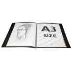 Solo Designer Display Book – 20 Pockets, A3 size (DF501) Black - Image 2