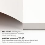 Clairefontaine Goldline AQUAPAD Watercolor Paper Medium FINE Grain, 300GSM-A1, 15 Sheets - Image 2