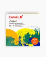 Camel  Artist  Gouache  Colours  Assorted  pack  of  24  shades with  Brushes (FREE camel premium sketch book A4)