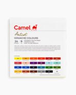 Camel  Artist  Gouache  Colours  Assorted  pack  of  24  shades with  Brushes (FREE camel premium sketch book A4) - Image 2