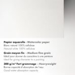 Clairefontaine Goldline AQUAPAD Watercolor Paper Medium FINE Grain, 300GSM-A1, 15 Sheets - Image 3