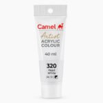 Camel Artist Acrylic Colours Individual tube of Pearl White (320) in 40 ml