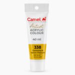 Camel Artist Acrylic Colours Individual tube of Permanent Yellow Medium (338) in 40 ml
