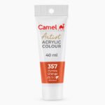 Camel Artist Acrylic Colours Individual tube of Pyrrole Orange (357) in 40 ml