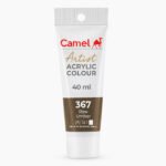 Camel Artist Acrylic Colours Individual tube of Raw Umber (367) in 40 ml