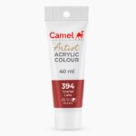Camel Artist Acrylic Colours Individual tube of Scarlet Lake (394) in 40 ml