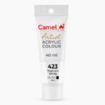 Camel Artist Acrylic Colours Individual tube of Titanium White (423) in 40 ml