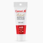Camel Artist Acrylic Colours Individual tube of Vermilion Hue (449) in 40 ml