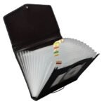 Solo Expanding File – Elastic Closure, 12 section, A4 size (EX801) black - Image 2