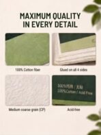BAOHONG - Watercolor Paper pad 20 Sheets  Academy Grade, 100% Cotton, 20.9" x 15" - Image 4