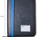 Solo Portfolio Bag- 20 POCKETS For Certificates, Documents Holder, ZB016-BLACK