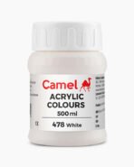 Camel Acrylic Colours Individual bottle of White in 500 ml
