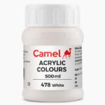 Camel Acrylic Colours Individual bottle of White in 500 ml