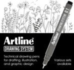 Artline Drawing System Technical Pens Pack of 6 | Black Colour - 0.1mm, 0.2mm, 0.3mm, 0.5mm, 0.05mm, 0.8mm Fine Tips - Image 3