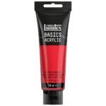 Liquitex Basics Acrylic Colour - Tube of 118 ML - Cadmium Red Medium Hue (151)