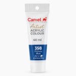 Camel Artist Acrylic Colours Individual tube of Phthalo Blue (358) in 40 ml