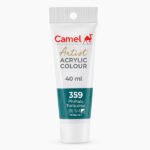 Camel Artist Acrylic Colours Individual tube of Phthalo Turquoise (359) in 40 ml