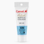 Camel Artist Acrylic Colours Individual tube of Permanent Blue (335) Light in 40 ml