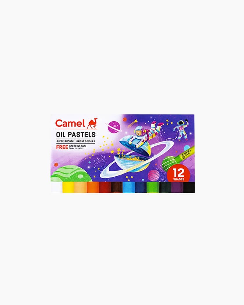 oil p 12 Camel Oil Pastels Assorted carton pack of 12 shades - Image 1