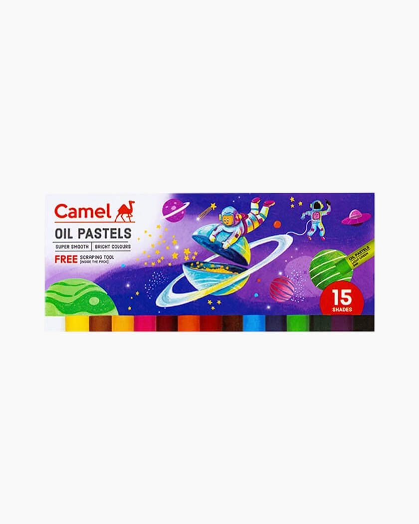 op15 Camel Oil Pastels Assorted carton pack of 15 shades - Image 1