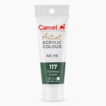 Camel Artist Acrylic Colours Individual tube of Emerald Green (117) in 40 ml