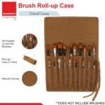 Isomars Brush Roll-Up Case 20 Pockets, 1pc , Available Colours : Natural, Green, Grey & Brown - Image 3