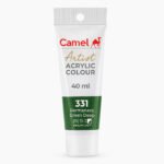 Camel Artist Acrylic Colours Individual tube of Permanent Green Deep (331) in 40 ml
