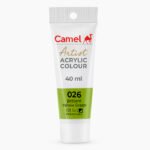 Camel Artist Acrylic Colours Individual tube of Brilliant Yellow Green (026) in 40 ml