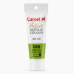 Camel Artist Acrylic Colours Individual tube of Cadmium Green Pale (036) in 40 ml