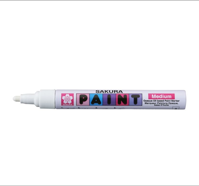 16-White Sakura Paint marker medium - 2.0mm - White - Image 1