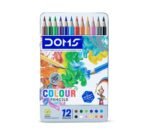Doms colour pencils - 12 colour - flat tin