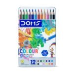 Doms colour pencils - 12 colour - flat tin