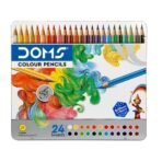 Doms colour pencils - 24 colour shades - flat tin