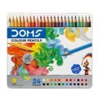 Doms colour pencils - 24 colour shades - flat tin