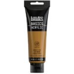 Liquitex Basics Acrylic Colour - Tube of 118 ML - Bronze Yellow